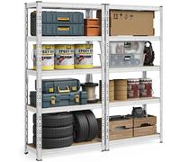SONGMICS Ensemble de 2 Étagères de Garage, Charge Lourde | Meuble Étagère Rangement, 875 kg, Montage Sans Vis, pour Aménagement Garage, Collection COZORY