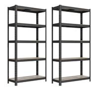 SONGMICS Ensemble de 2 Étagères de Rangement, Charge Lourde | Étagère Industrielle, 75 x 30 x 150 cm, Hauteur Réglable, pour Aménagement Garage, Cuisine, Collection COZORY