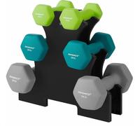 SONGMICS Ensemble d'haltères courts, Ensemble d'haltères 12kg, Hexagon, Haltères néoprène