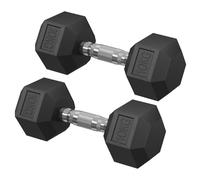 Songmics Ensemble D'haltères, Ensemble De 2 Haltères Hexagonaux, Adapté À L'entraînement, La Musculation, L'haltérophilie À Domicile, La Salle De Sport