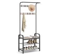 SONGMICS Étagère à Chaussures 6 Compartiments, Étagère de Rangement Modulable, Compartiment de 30 x 40 x 30 cm, Porte, Cadre en Acier, Plastique, pour Couloir, Chambre, Entrée, Blanc LPC033W01