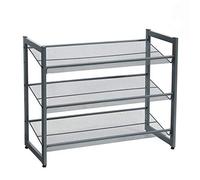 SONGMICS Étagère à chaussures, Gris Foncé, 3 Ebenen