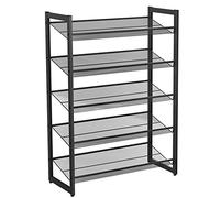 SONGMICS Étagère à chaussures, Noir, 5 Ebenen