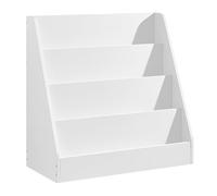 SONGMICS Étagère à Livres pour Enfants, Bibliothèque Montessori à 4 Niveaux, Présentoir Albums Illustrés, pour Chambre d’Enfant, Espace Lecture, 30 x 60 x 60 cm, Blanc Nuage GKR074WZ01