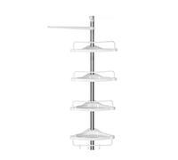 SONGMICS Étagère de Douche Télescopique, 4 Niveaux, en INOX