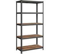 SONGMICS - Étagère de Rangement - 50 x 100 x 200 cm - Marron Rustique - Capacité 600 kg