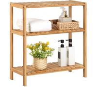 SONGMICS Étagère de Rangement à 3 Niveaux, Support pour Plantes, Multifonction, 60 x 26 x 66 cm, Naturel