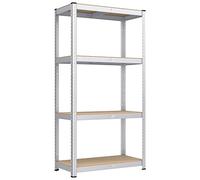 SONGMICS Étagère de Rangement à 4 Niveaux, 40 x 80 x 160 cm, Capacité 520 kg, Planches Réglables, Style Industriel, pour Cuisine, Salon, Argent GLR044E01