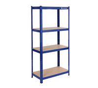 SONGMICS Étagère de Rangement à 4 Niveaux, 40 x 80 x 160 cm, Capacité 520 kg, Planches Réglables, Style Industriel, pour Cuisine, Salon, Bleu GLR44Q