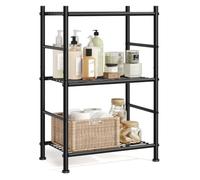 SONGMICS Étagère de Rangement en Acier, 3 Niveaux, Montage Facile | Meuble de Rangement, 40 x 30 x 77,5 cm, pour Cuisine, Salon, Chambre, Noir Mat, Collection DAVIAN BSC243BD01