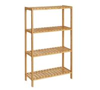 SONGMICS Étagère de Rangement, Meuble à Chaussures à 4 Niveaux, Support pour Plantes, Multifonction, pour Entrée, Salle de Bain, Balcon, Cuisine, 26 x 60 x 100 cm, Beige Naturel BCB034Y01