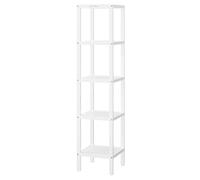 SONGMICS Étagère de Salle de Bain à 5 Niveaux en Bambou, Étagère de Rangement, Multifonctionnelle, Étagère d'angle, pour Cuisine, Salon, Chambre, Couloir, Blanc Nuage BCB055W01