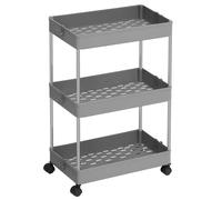 Songmics Étagère mobile, 3 étagères, gris