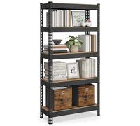 SONGMICS Étagère pour Charges Lourdes, Étagère de Rangement, Étagère de Cuisine, 5 Niveaux, 30 x 75 x 150 cm, Capacité de Charge 875 kg, pour Cave, Garage, Bureau, Marron Rustique GLR300B11