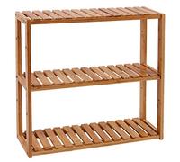 SONGMICS Étagère Salle de Bain Bambou, 3 Niveaux, Support pour Plantes, Réglable, sur Pieds ou à Suspendre, pour Salon, Salle à Manger, Balcon, Cuisine, Couleur Boisée BCB13Y 60 x 15 x 54 cm