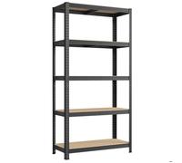 SONGMICS Étagère de Rangement à 5 Niveaux, 40 x 90 x 180 cm | Capacité 875 kg, Planches Réglables, Style Moderne, pour Cuisine, Salon, Gris, Collection COZORY GLR040G01