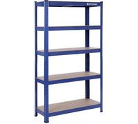 SONGMICS Étagères en Acier avec 5 Tablettes, Charge lourde de 650 kg , 75 x 30 x 150 cm, Bleu