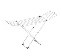 SONGMICS Étendoir à Linge, Séchoir Pliable, 50 x 182 x 103 cm | Support de Séchage sur Pieds, avec Barres, Utilisation Intérieure/Extérieure, Blanc et Gris, Collection BUNJI LLR540W01