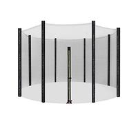 SONGMICS Filet de Remplacement pour Trampoline Rond de Ø 305 cm, Filet de Sécurité pour 8 Poteaux Droits, Filet Rond, Noir STN10FT