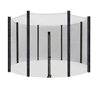 SONGMICS Filet de Remplacement pour Trampoline Rond de Ø 366 cm, Filet de Sécurité pour 8 Poteaux Droits, Filet Rond, Noir STN12FT