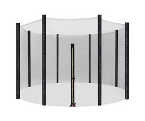 SONGMICS Filet de Remplacement pour Trampoline Rond de Ø 366 cm, Filet de Sécurité pour 8 Poteaux Droits, Filet Rond, Noir STN12FT