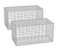 Songmics Gabion pour pierre GGB155 – Maille 5 x 10 cm, galvanisé, 100 x 50 x 50 cm, argent