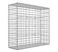 Songmics Gabion pour pierre GGB193 Maille 5 x 10 cm Galvanisé 100 x 90 x 30 cm Argent
