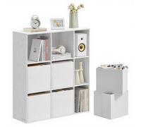 SONGMICS HOME Bibliothèque à Montage Ultra Rapide sans Outils - Étagère à Cubes 9 Compartiments