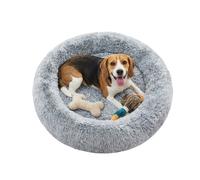 SONGMICS HOME Lit donut et coussin lavable pour animaux gris clair - 80 cm