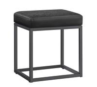 SONGMICS HOME LUIZ Collection ULOM079B01 - Repose-pieds rectangulaire, table d'appoint, minimaliste, cadre en acier, charge maximale 300 kg, noir encre