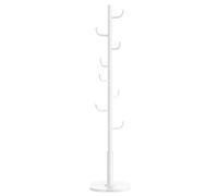 SONGMICS HOME Portemanteau en Forme de Cactus, Porte-manteau sur Pied, 8 Crochets avec Extrémités Recourbées vers le Haut, Hauteur 175,3 cm, pour Vêtements, Chapeaux, Sacs, Blanc Nuage RCR039W01