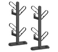 SONGMICS HOME RCR036B01 Lot de 2 portemanteaux muraux, 7 crochets par étagère, en forme d'arbre, avec boutons boules, pour vêtements, chapeaux, sacs, noir encre