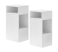 SONGMICS Home Table de Chevet, Snapsemble Montage Super Rapide, avec Tiroir | Table de Nuit Fine, pour Petit Espace Chambre Salon, 30 x 25 x 59,4 cm, Blanc mat, Collection KADIN LET912WE01