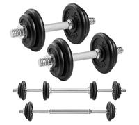 SONGMICS Kit haltères Musculation, avec Barre d’Extension, Poids Ajustable，pour Hommes et Femmes, Musculation, Prise de Masse à la Maison, 1 Paire