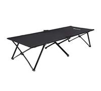 SONGMICS Lit de Camp Pliable 1 Personne, Lit d’Appoint, 206 x 75 x 45 cm, Capacité 260 kg, pour Camping, Randonnée, Voyage en Plein Air, Noir GCB25H