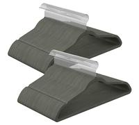 SONGMICS Lot de 100 Cintres Velours Adulte, Longueur 41,5 cm, Fins, Grande Capacité de Charge, avec Crochets Pivotants à 360°, pour Manteaux, Chemises, Gris et Argent CRF026G100