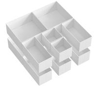 SONGMICS Lot de 12 organiseurs de tiroir pliables en tissu pour chaussettes, sous-vêtements, soutien-gorge, cravates, écharpes, nuage blanc RDZ006W02