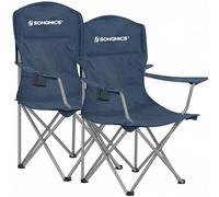 SONGMICS Lot de 2 chaises de camping pliantes, capacité de 150 kg