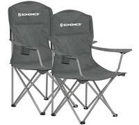 SONGMICS Lot de 2 chaises de camping pliantes, capacité de 150 kg