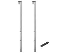 SONGMICS Lot de 2 Crochets pour porte, Accroches pour armoire à bijoux, Accessoires fixation placard cosmétiques, en acier, 1,2 x 2,2 x 32 cm (L x l x H), Argent JJC901E01