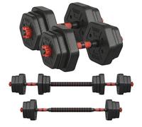 SONGMICS Lot de 2 Haltères Musculation, 2 x 10 kg, Poids Réglable