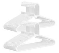SONGMICS Cintres en Plastique, Lot de 30, Cintres Gain de Place, Légers, pour Pantalons, Manteaux, Robes, Blanc CRP009W30