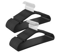 SONGMICS Lot de 50 cintres en Plastique Robuste avec Larges encoches d'épaule, Barre pour Pantalon, Crochet pivotant à 360°, Gain de Place, 41,4 cm, pour Placard, Noir Encre UCRP060B01