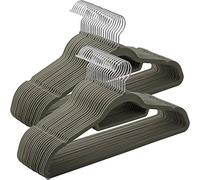 SONGMICS Lot de 50 cintres en velours, ABC plus flocage, Gris, 50 pièces