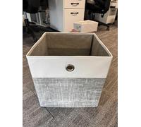 SONGMICS Lot de 6 boîtes de rangement pliables avec plaques en polypropylène - Sans odeur - Pour étagère cube - 33 x 33 x 33 cm - Blanc nuage/gris roseau RFB433GM02