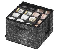 SONGMICS Organisateur de Chaussures, jusqu'à 16 Paires, Boîte de Rangement pour Chaussures, Poignées, Couvercle Transparent, pour Chambre, Entrée, Armoire, Noir d’Encre LSP601B01