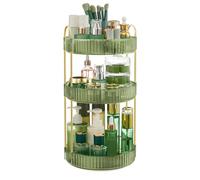 SONGMICS Organiseur de maquillage rotatif à 3 niveaux, vert UJKA011C01