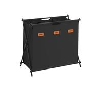SONGMICS Panier à Linge, 135 Litres, 3 Compartiments, Cadre en X Pliable