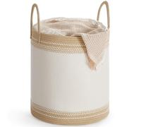 SONGMICS Panier à Linge, Corde en Coton, avec Poignées, 60 L