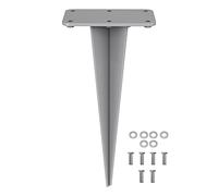 SONGMICS Piquet de Sol pour Store Latéral, Ancrage de Terre, Accessoire de Fixation, Compatible avec Stores Latéraux Doubles de SONGMICS avec Poteaux de Support en Aluminium, Gris GSA006